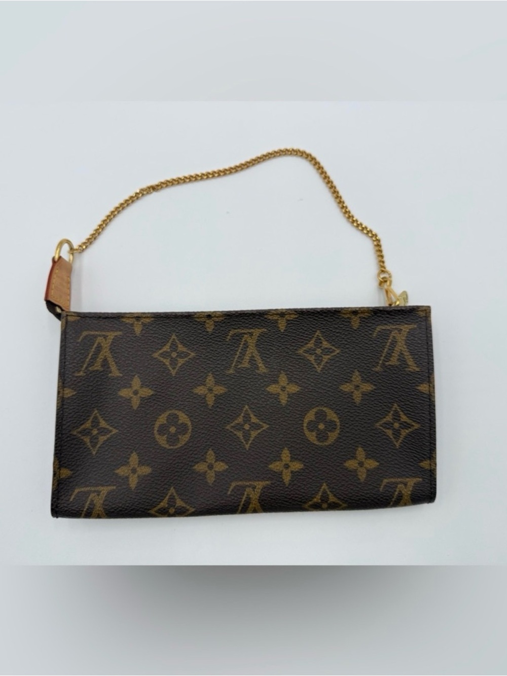 Louis Vuitton Brown Monogram Chain pouch